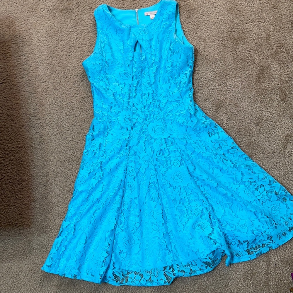 DB size 6 Lace Dress Light turquoise/blue color